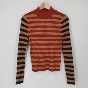 Esprit Color Block Mock Neck Top